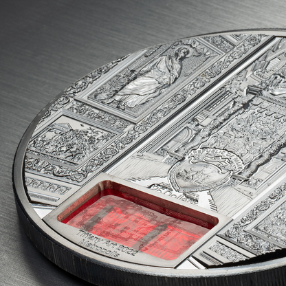 San Pietro In Vaticano Tiffany Art Metropolis 5 Oz Silver Coin 2022