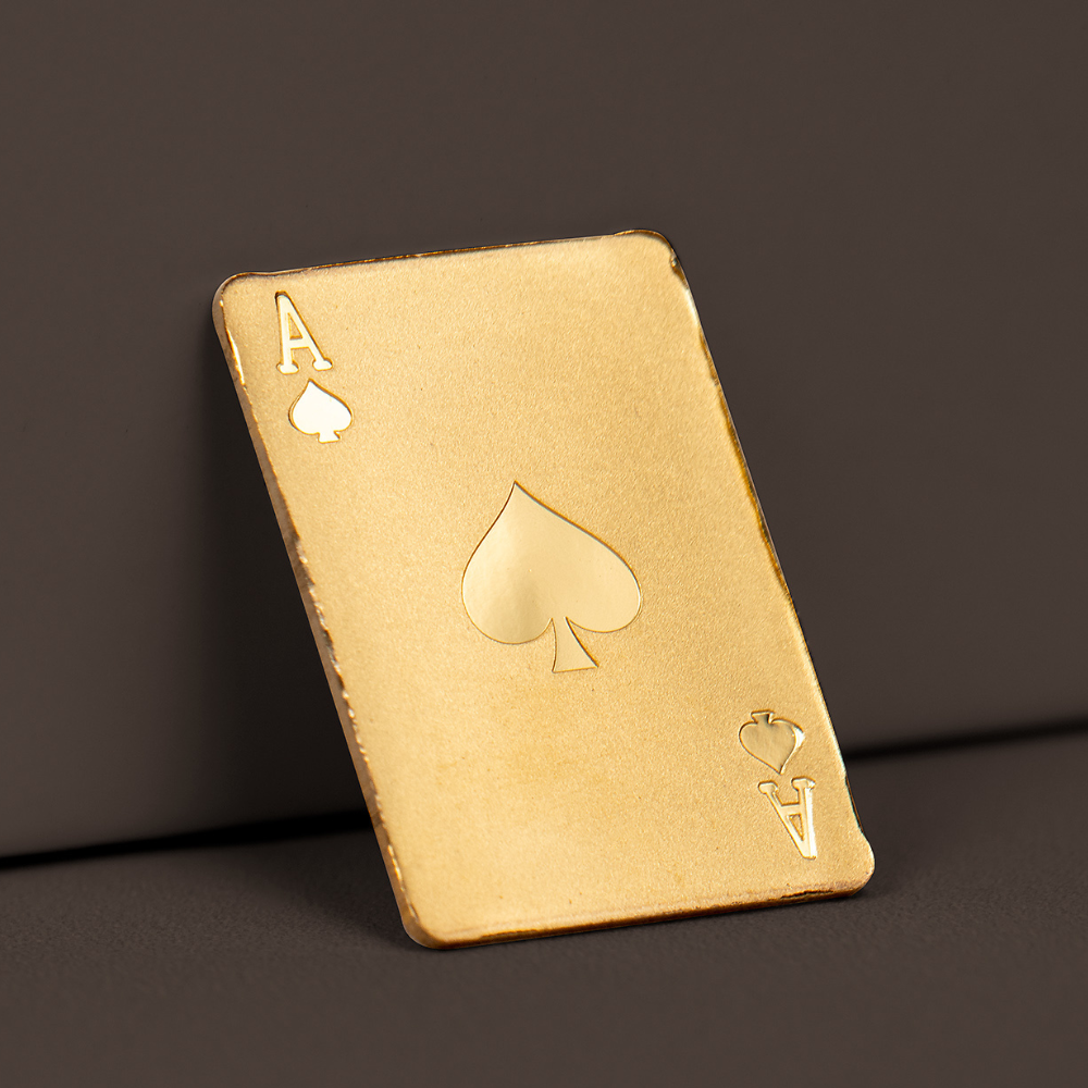 ACE OF SPADES Special Shape Gold Coin $1 Palau