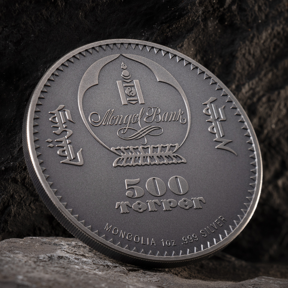 SYNAPSIDA Evolution of Life 1 Oz Silver Coin 500 Togrog Mongolia 2022