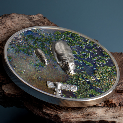 HIPPOS Private Split Views 1 Oz Silver Coin $5 Palau 2023