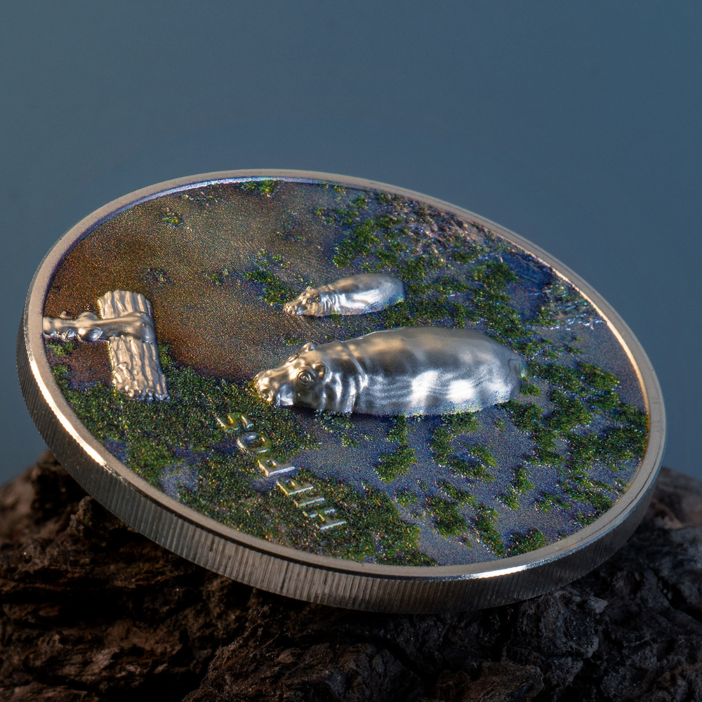 HIPPOS Private Split Views 1 Oz Silver Coin $5 Palau 2023