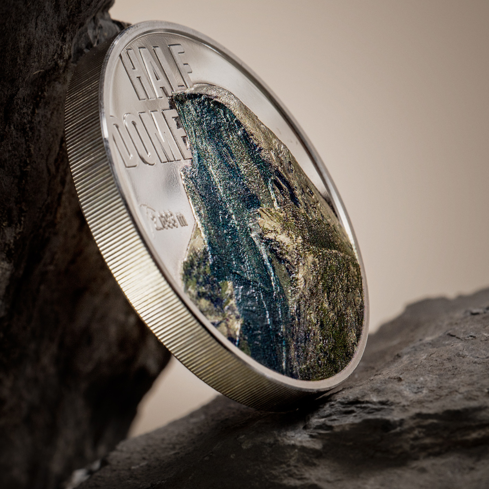 HALF DOME Mountains 2 Oz Silver Coin $10 Cook Islands 2023