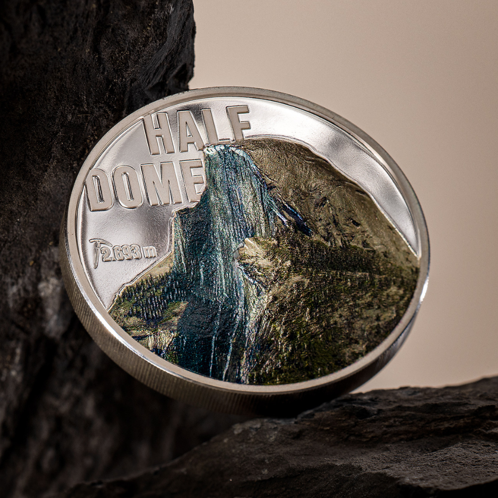HALF DOME Mountains 2 Oz Silver Coin $10 Cook Islands 2023