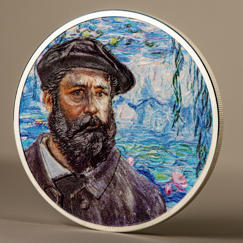 CLAUDE MONET Masters of Art 2 Oz Silver Coin $10 Cook Islands 2023