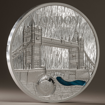 London Tiffany Art Metropolis 3 Oz Silver Coin 2023