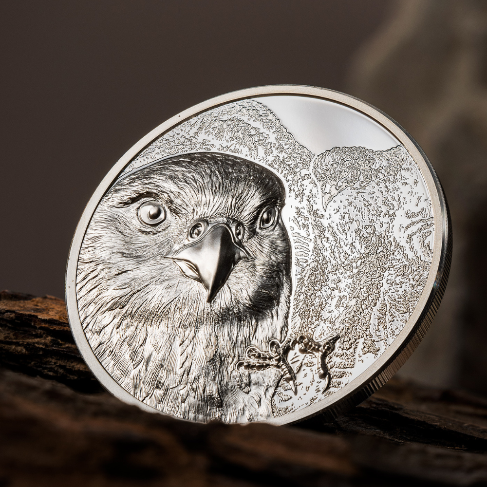 Falcon Wild Mongolia 1 Oz Silver Coin 2023