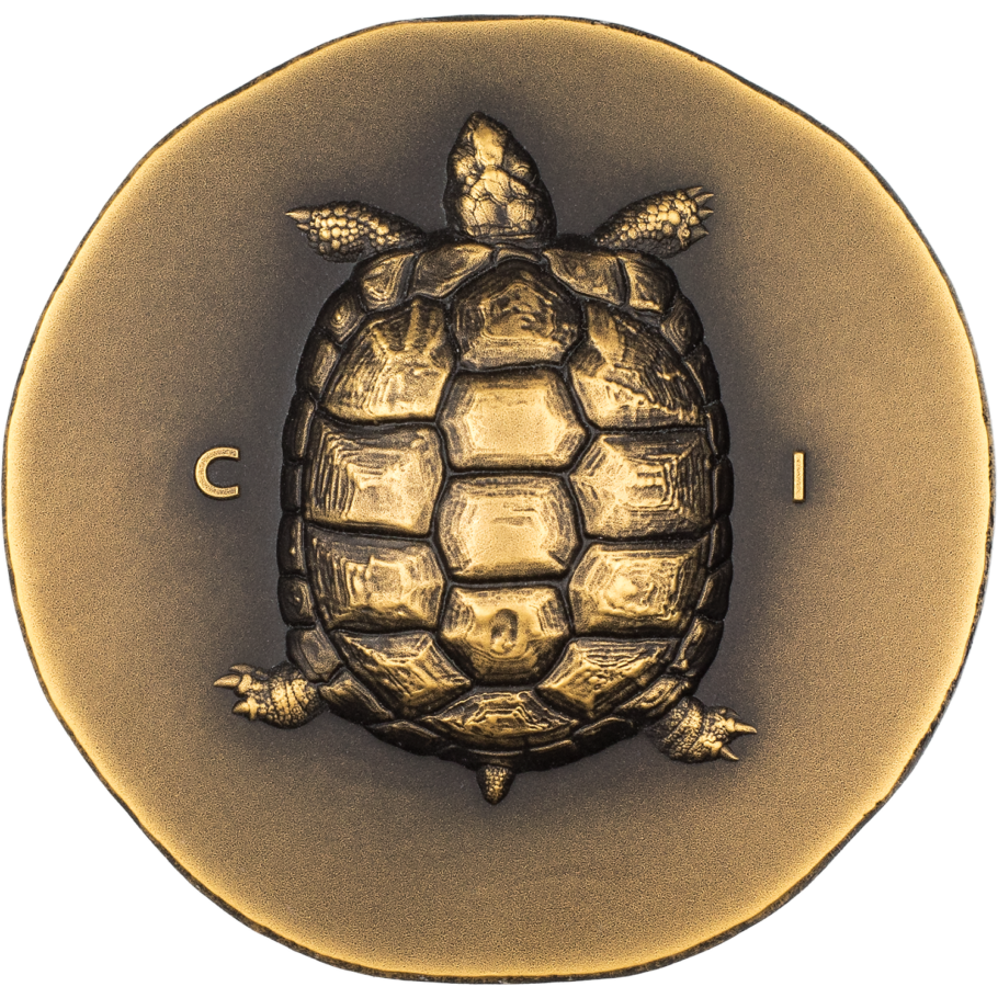 TORTOISE Numismatic Icons 1 Oz Gold Coin $250 Cook Islands 2022
