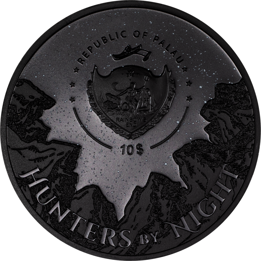 CAIMAN Hunters By Night 2 Oz Silver Coin $10 Palau 2023