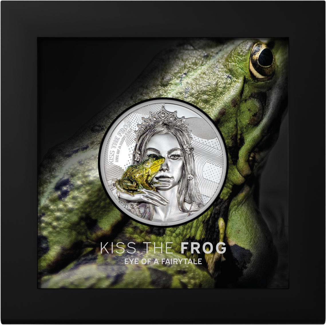 KISS THE FROG Eye of a Fairytale 2 Oz Silver Coin $10 Cook Islands 2023