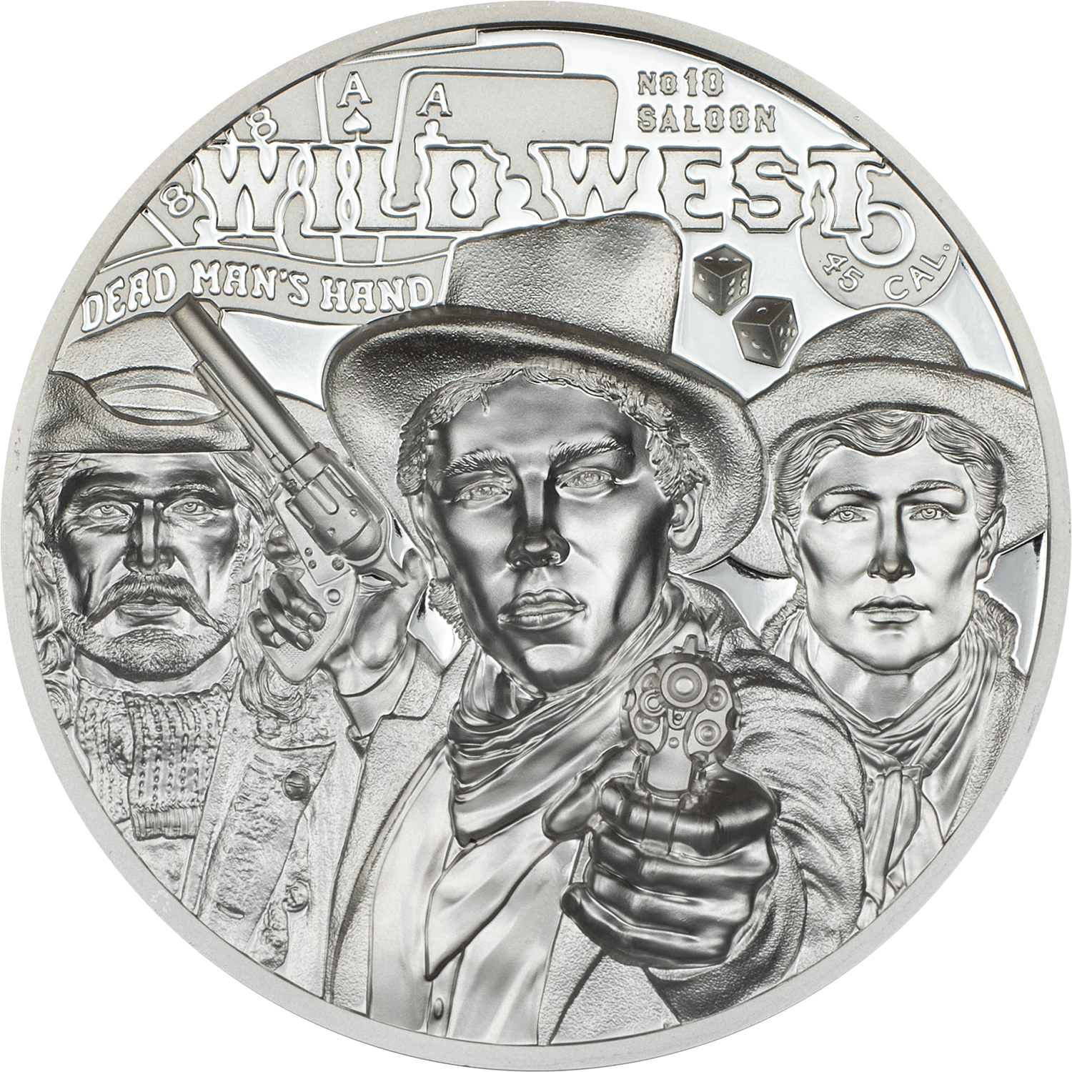 WILD WEST Legends 1 Oz Silver Coin $5 Cook Islands 2024