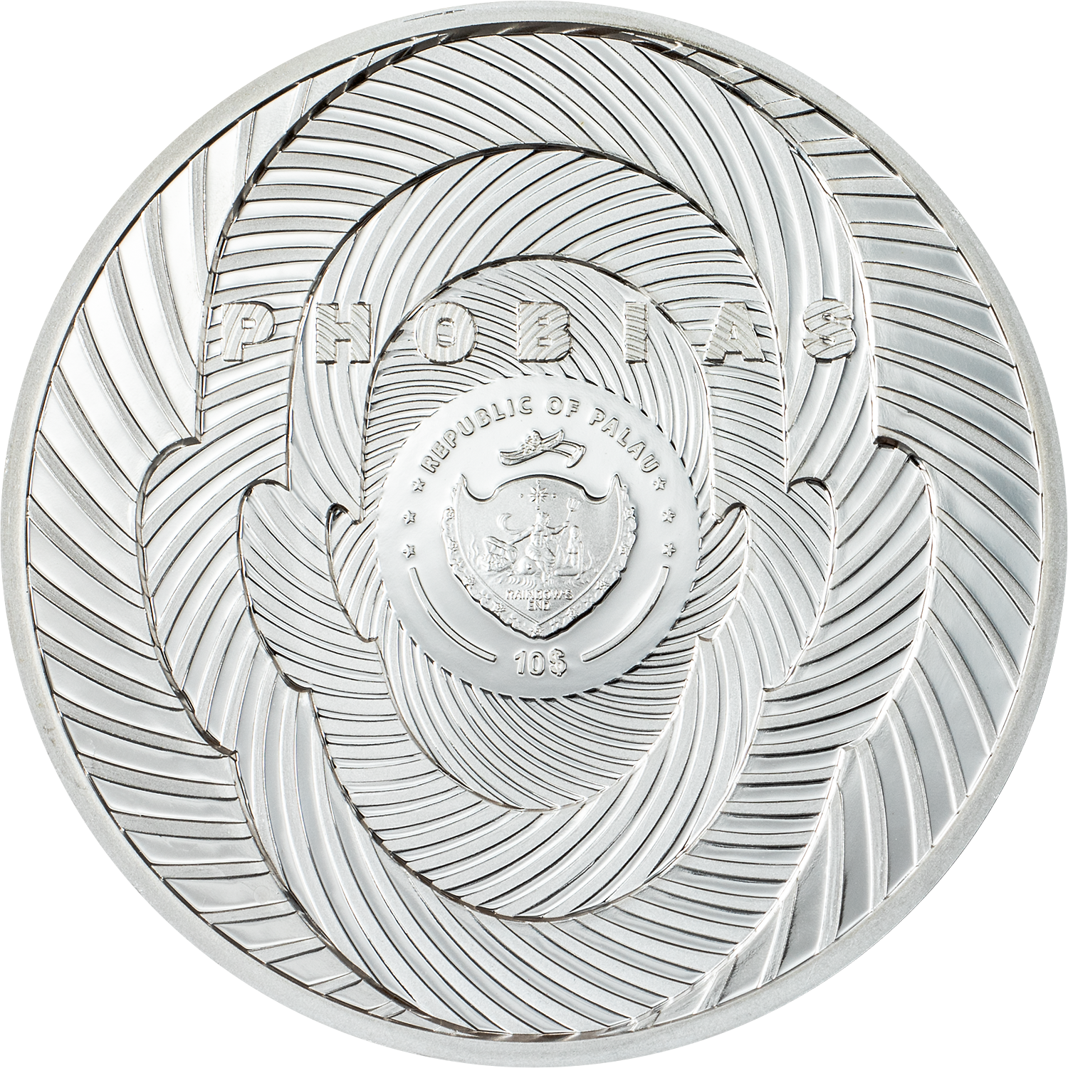 THALASSOPHOBIA Phobias 2 Oz Silver Coin $10 Palau 2024