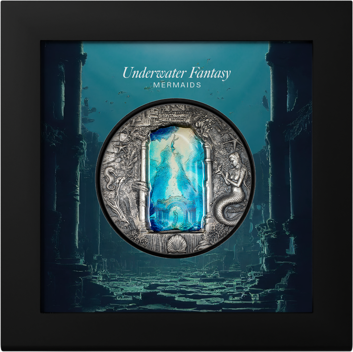 MERMAIDS Underwater Fantasy 3 Oz Silver Coin $20 Palau 2024