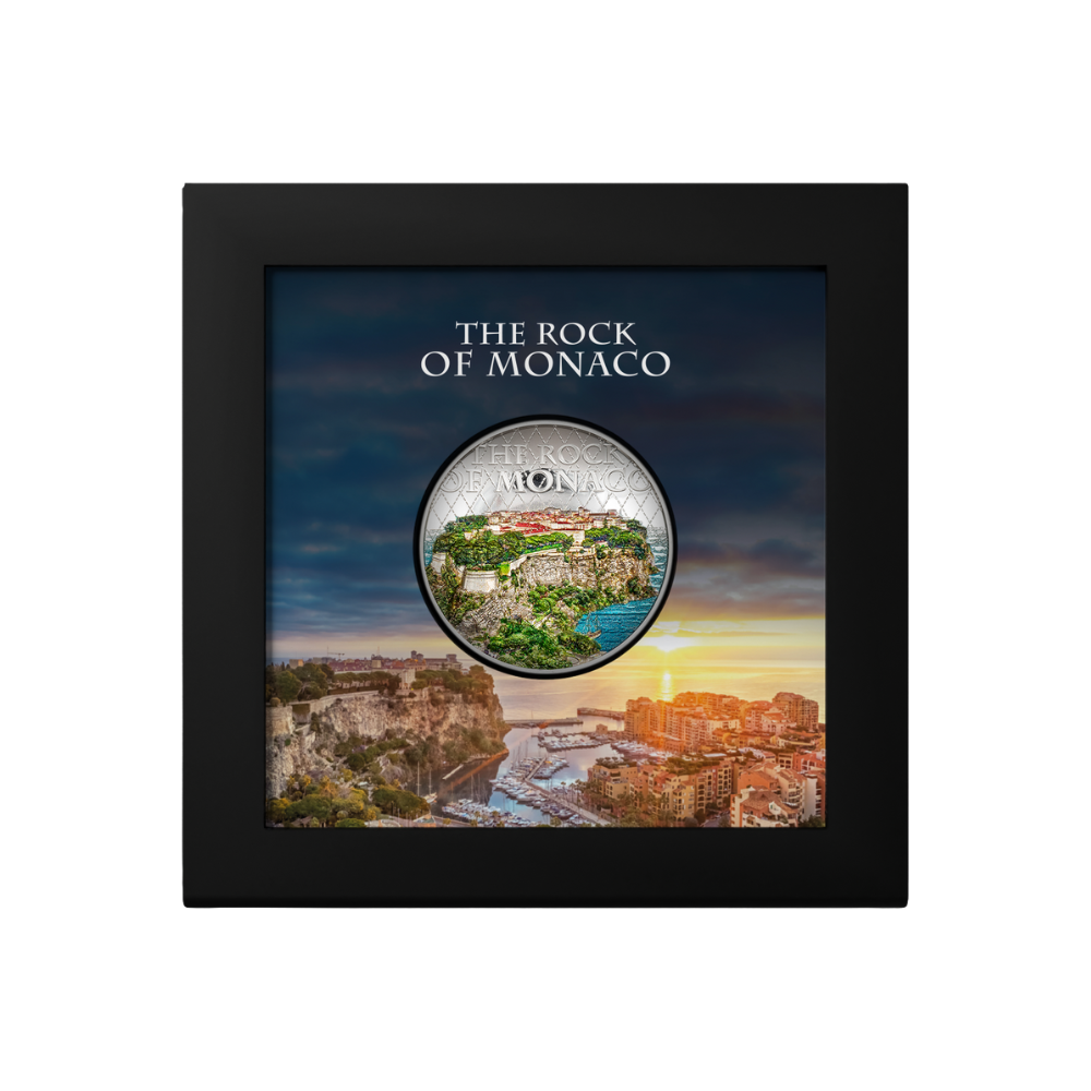 THE ROCK OF MONACO The Architectures Of The World 2 Oz Silver Coin $10 Cook Islands 2024