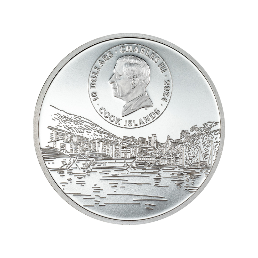 THE ROCK OF MONACO The Architectures Of The World 2 Oz Silver Coin $10 Cook Islands 2024