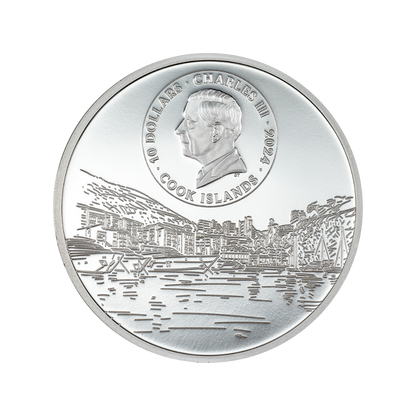 THE ROCK OF MONACO The Architectures Of The World 2 Oz Silver Coin $10 Cook Islands 2024