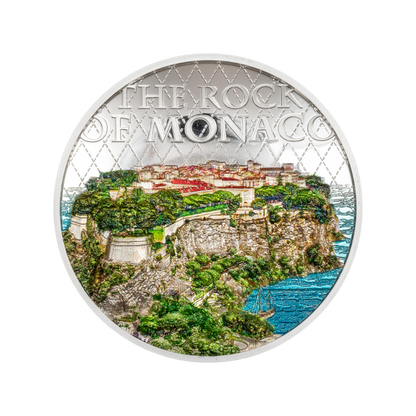 THE ROCK OF MONACO The Architectures Of The World 2 Oz Silver Coin $10 Cook Islands 2024