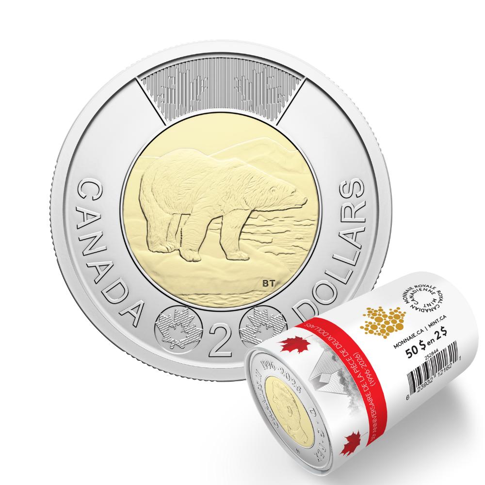 30th Anniversary of the Toonie Collector’s Edition Non-Circulation $2 Special Wrap Roll ROYAL CANADIAN MINT