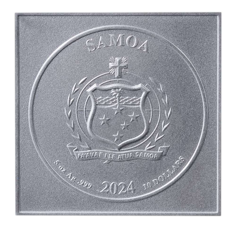 3D STATUE OF LIBERTY 5 Oz Silver Coin $10 Samoa 2024 - PARTHAVA COIN