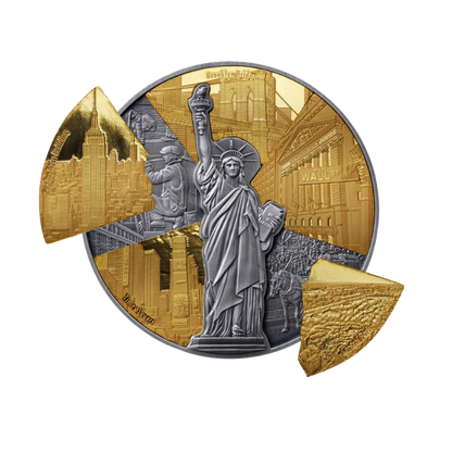 400 YEARS NEW YORK CITY 4 Oz Silver Coin $5 Barbados 2024