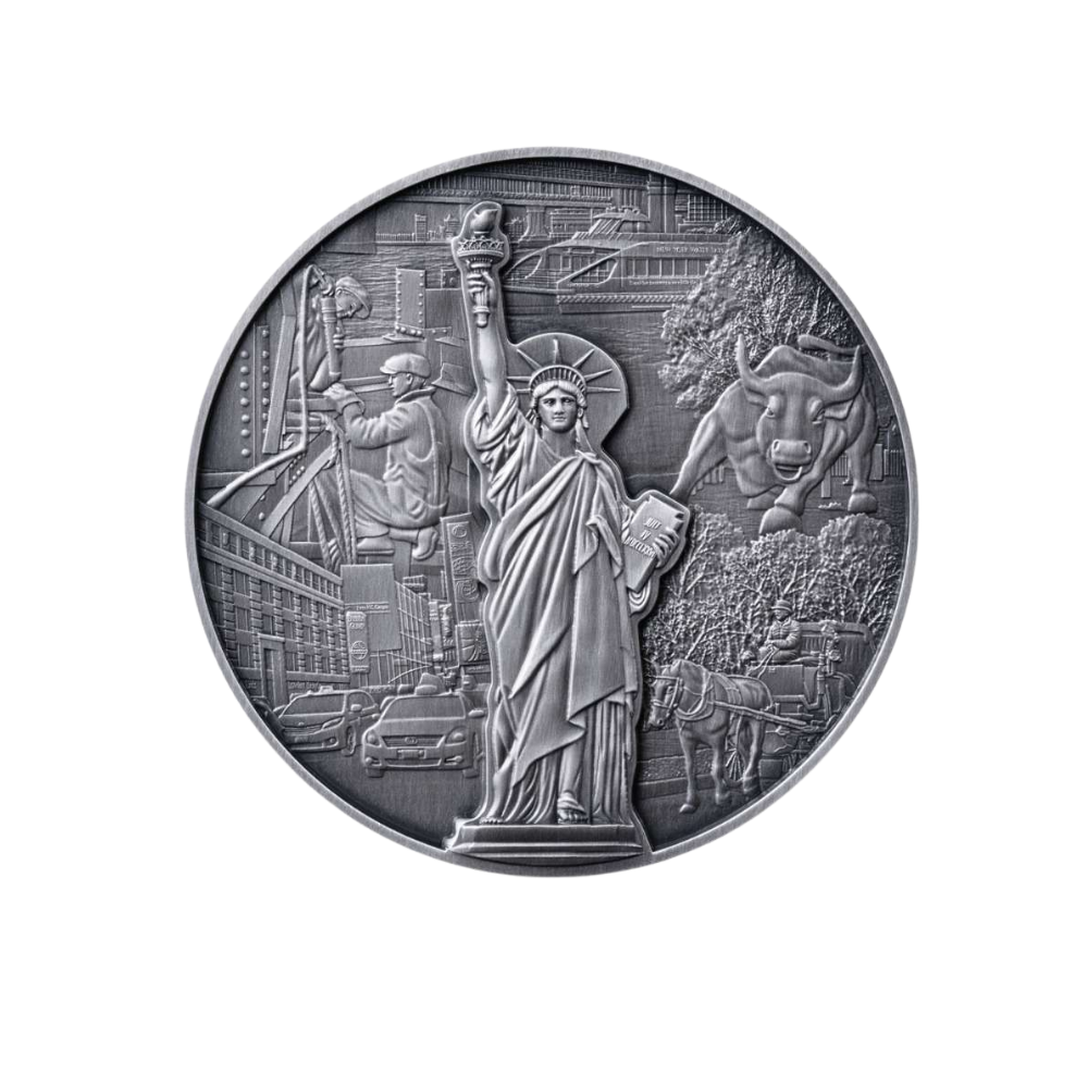 400 YEARS NEW YORK CITY 4 Oz Silver Coin $5 Barbados 2024