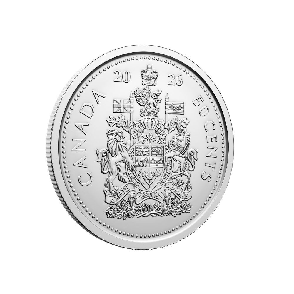 50 Cent Special Wrap Circulation Roll Canada 2026 Royal Canadian Mint