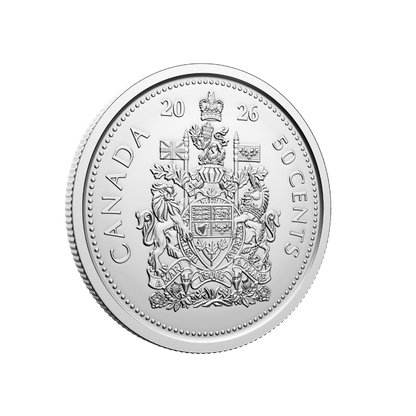 50 Cent Special Wrap Circulation Roll Canada 2026 Royal Canadian Mint