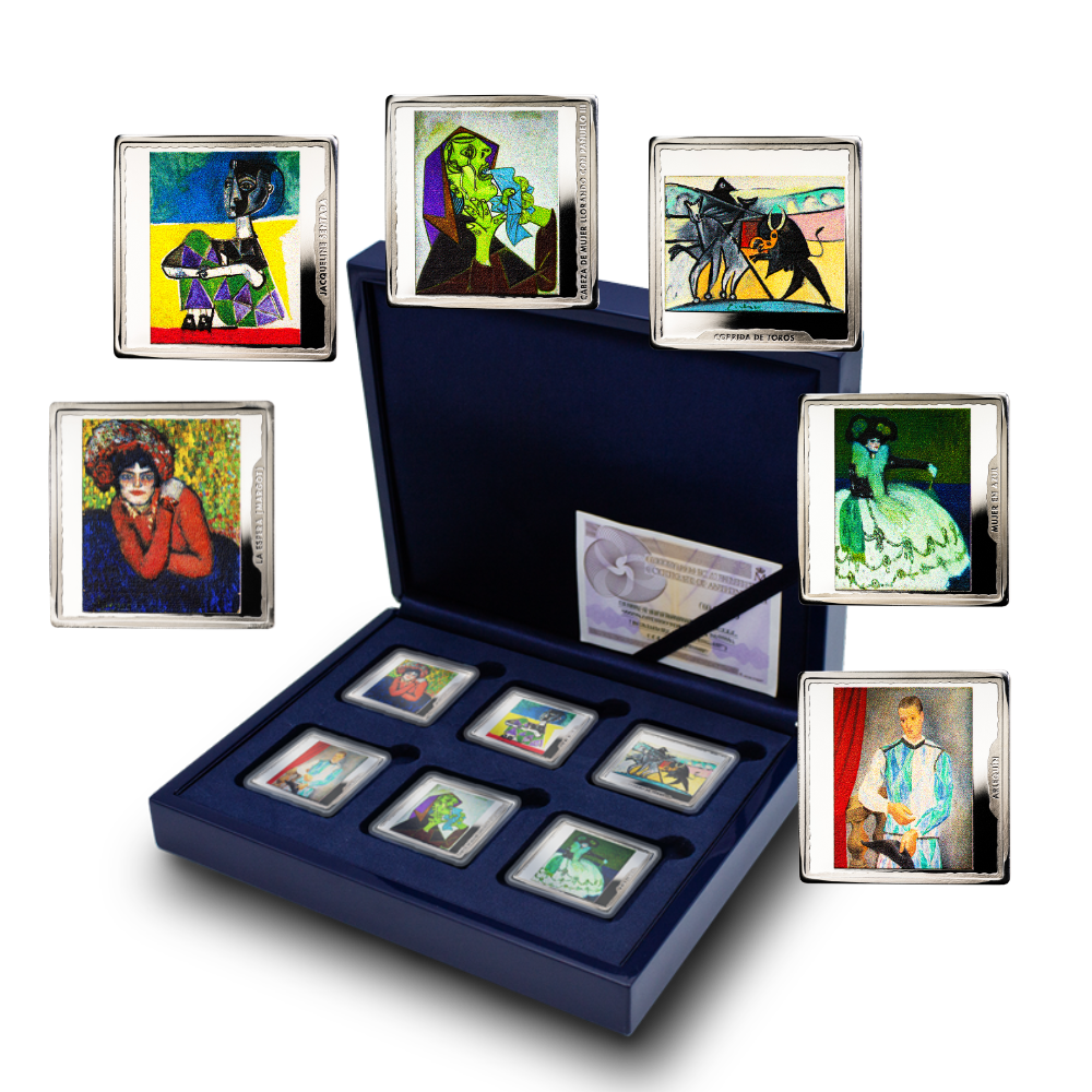50ᵗʰ Anniversary of Picasso’s Death 2023 Fine Silver 6 Coin Set Royal Spain Mint
