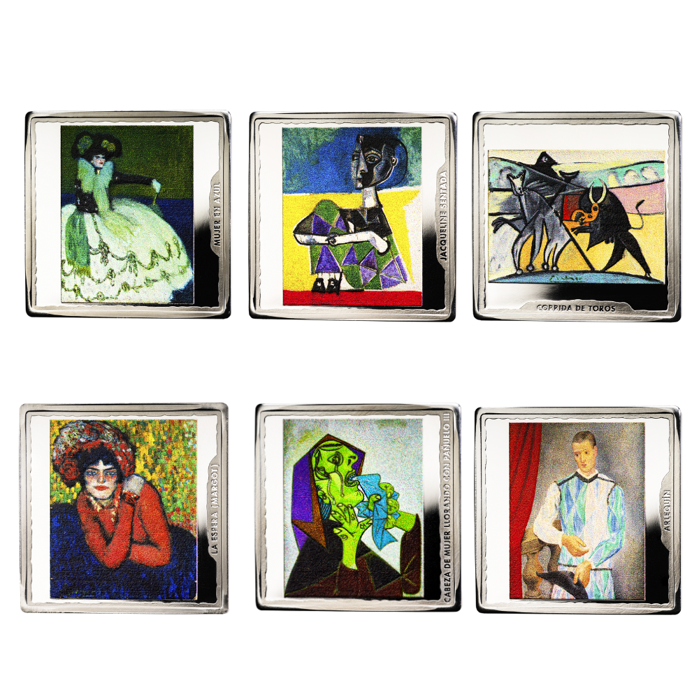 50ᵗʰ Anniversary of Picasso’s Death 2023 Fine Silver 6 Coin Set Royal Spain Mint