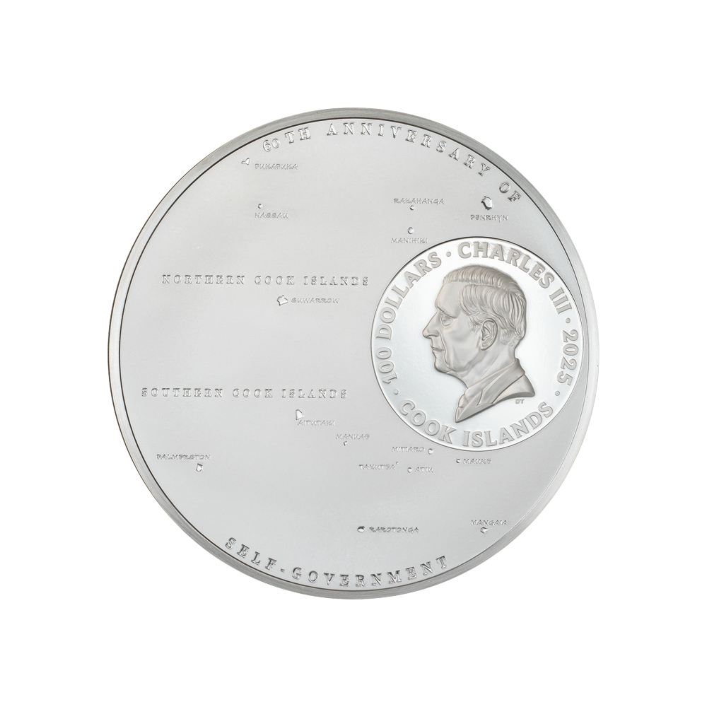 60 Years of Self-Government 1 Kg Silver Coin Cook Islands 2025