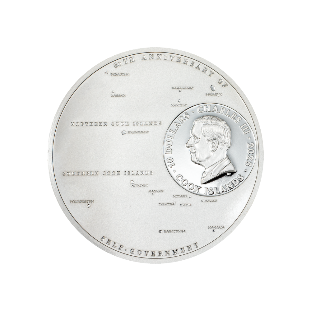 60 Years of Self-Government 2 Oz Silver Coin Cook Islands 2025