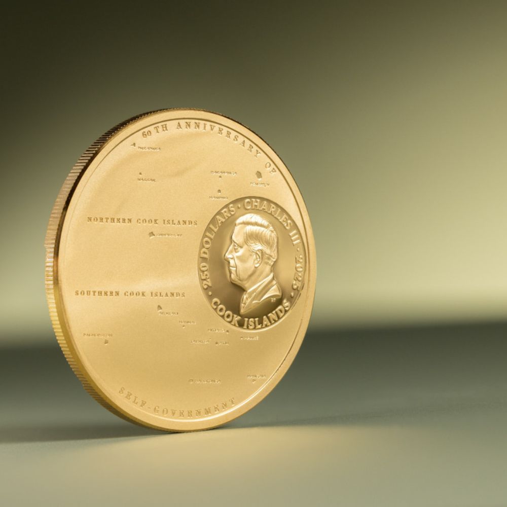 60 Years of Self-Government 1 Oz Gold Coin Cook Islands 2025