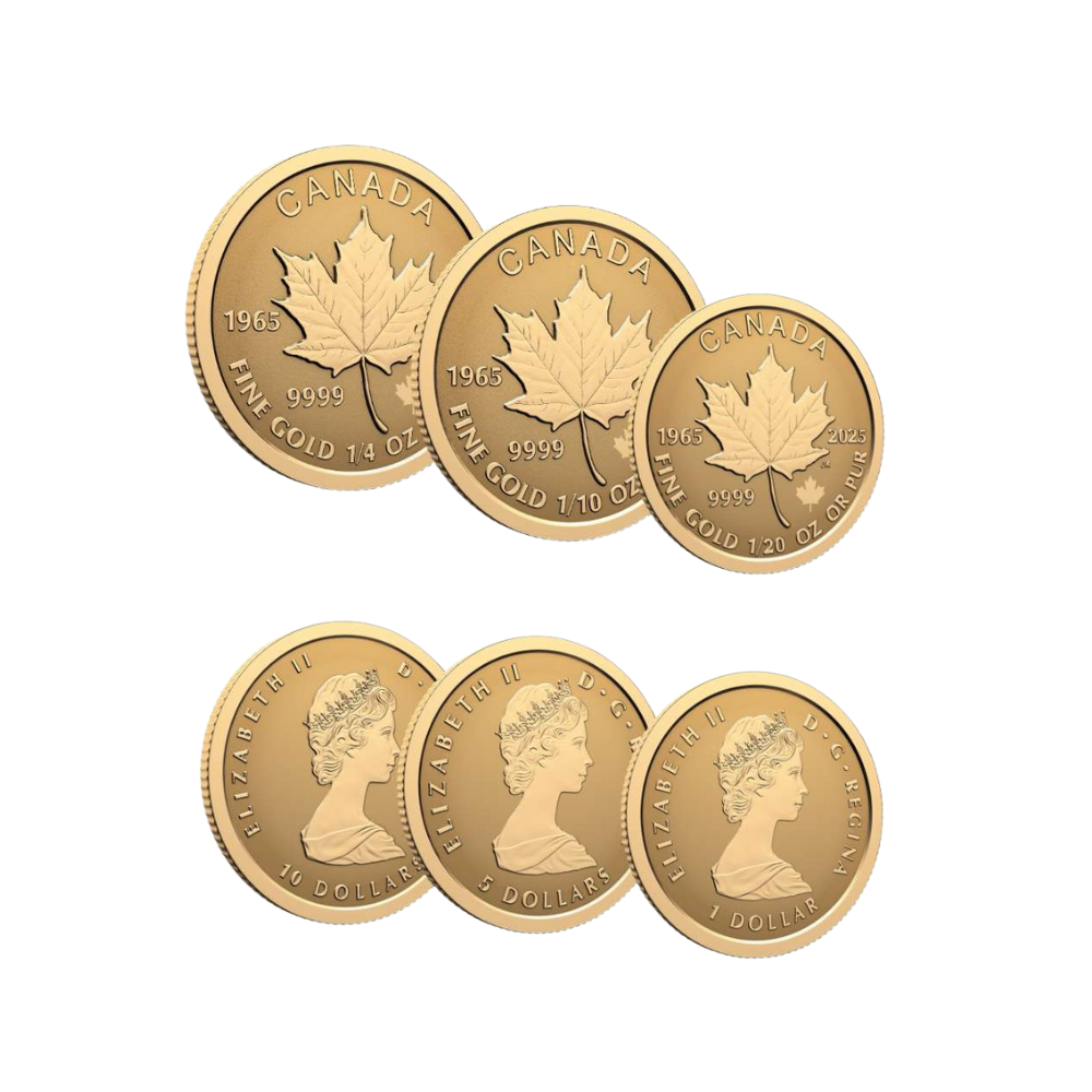 60th Anniversary of Canada’s Flag Fractional Set Gold Coins Canada 2025
