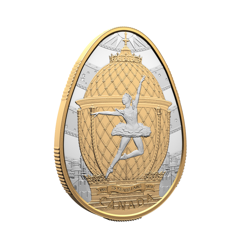75th Anniversary of The National Ballet of Canada 1 Oz Fine Silver Coin Canada 2026 Royal Canadian Mint
