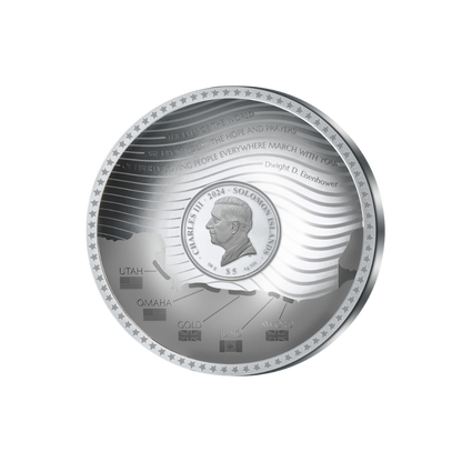80TH ANNIVERSARY OF D-DAY 50g Silver Coin $5 Solomon Islands 2024