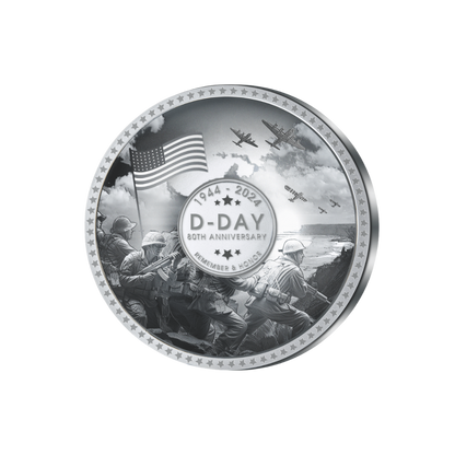 80TH ANNIVERSARY OF D-DAY 50g Silver Coin $5 Solomon Islands 2024