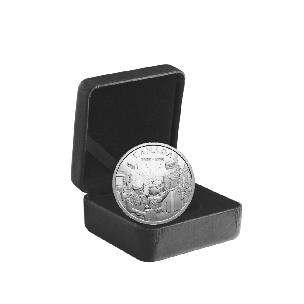 80ᵗʰ Anniversary of the End of the Second World War in Europe 1 Oz Silver Coin $20 Canada 2025