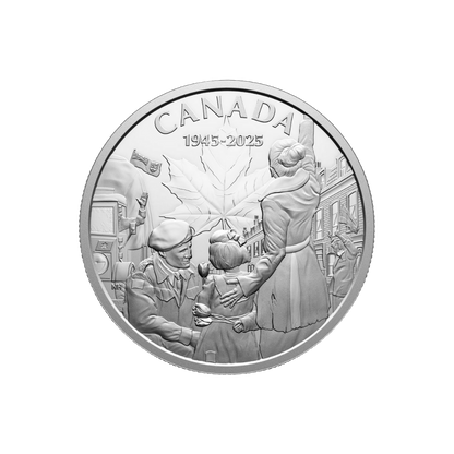 80ᵗʰ Anniversary of the End of the Second World War in Europe 1 Oz Silver Coin $20 Canada 2025