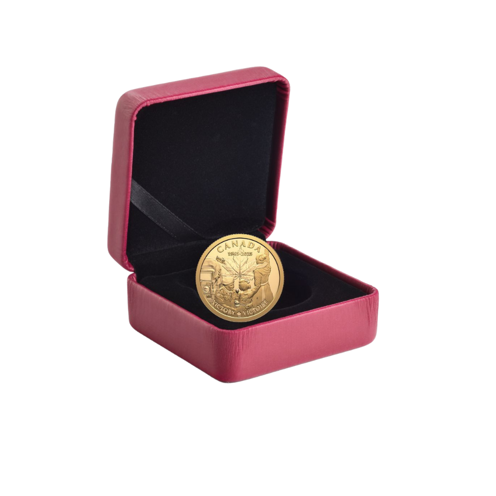 80ᵗʰ Anniversary of the End of the Second World War in Europe 1/4 Oz Gold Coin $100 Canada 2025