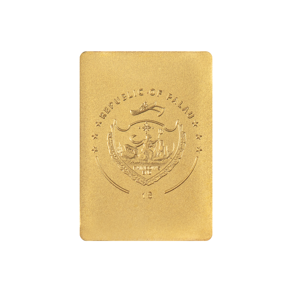 ACE OF SPADES Special Shape Gold Coin $1 Palau
