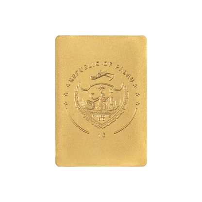 ACE OF SPADES Special Shape Gold Coin $1 Palau