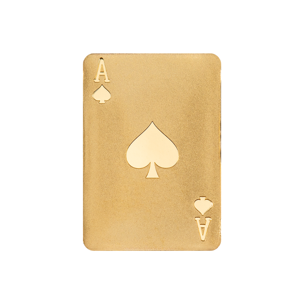 ACE OF SPADES Special Shape Gold Coin $1 Palau