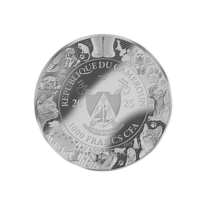 MAFIA BANKER DOG AI-NIMALS 1 Oz Silver Coin 1000 Francs Cameroon 2025