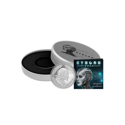 AI CYBORG Artificial Intelligence 1 Oz Silver Coin $5 Samoa 2023
