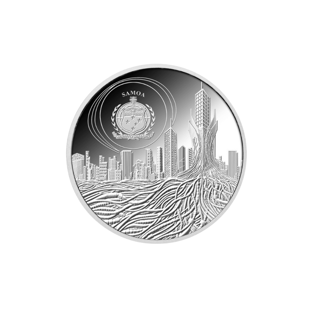 AI CYBORG Artificial Intelligence 1 Oz Silver Coin $5 Samoa 2023