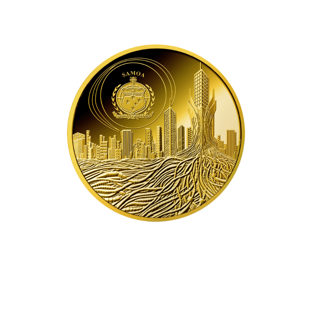 AI CYBORG Artificial Intelligence Gold Coin $50 Tala Samoa 2023