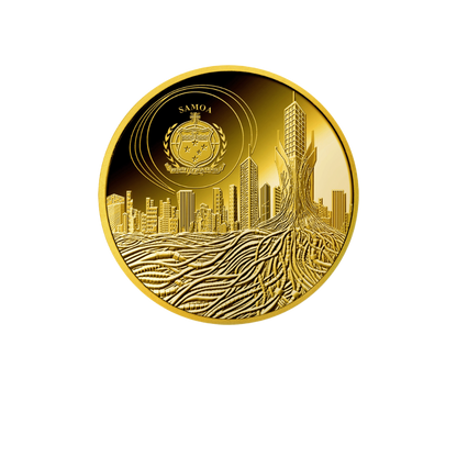 AI CYBORG Artificial Intelligence Gold Coin $50 Tala Samoa 2023
