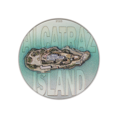 ALCATRAZ ISLAND 3 Oz Silver Coin $20 Cook Islands 2023