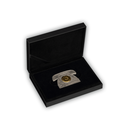 ALEXANDER GRAHAM BELL 100th Anniversary Shaped 3 Oz Silver Coin $5 Barbados 2022