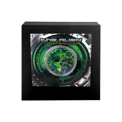ALIEN Cyborg Revolution 3 Oz Silver Coin $20 Palau 2021