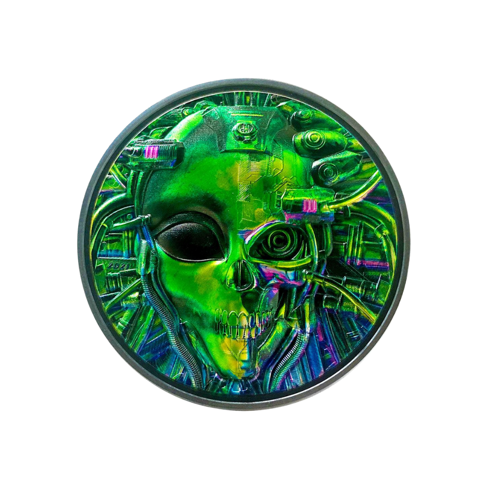 ALIEN Cyborg Revolution 3 Oz Silver Coin $20 Palau 2021